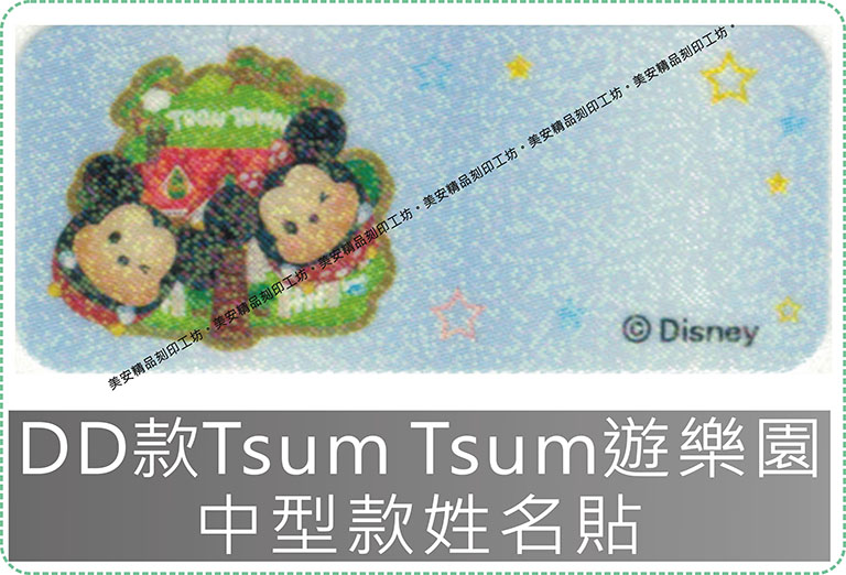 DD款Tsum Tsum遊樂園迪士尼授權-中型款姓名貼